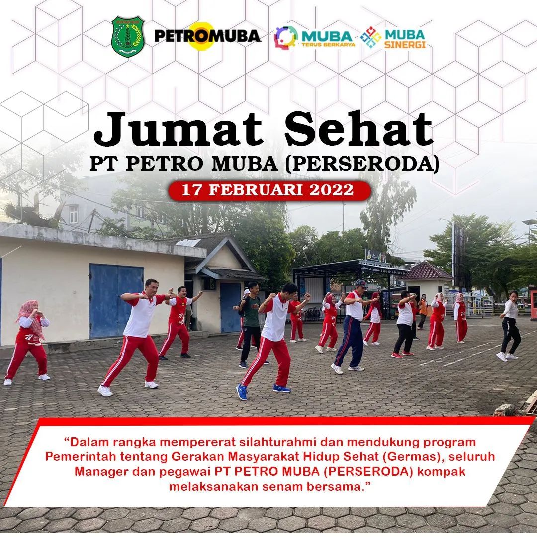 Manajer dan Karywan PT PETRO MUBA (Perseroda) Kompak Laksanakan Senam Bersama